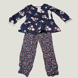 Carters Toddler Girls Floral Top & Pants Set size 5t